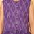 Purple cotton ikat peplum top & pant co-ord set for girls