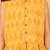 Yellow cotton ikat peplum top & pant co-ord set for girls
