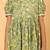 Green hand block printed cotton tunic & pant set for girls