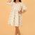 White block print cotton girls frock