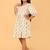 White block print cotton girls frock