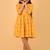 Yellow ikkat cotton girls frock