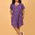 Purple ikkat cotton girls frock
