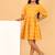 Yellow ikkat cotton girls frock