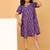 Purple ikkat cotton girls frock