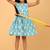 Blue ikkat cotton girls frock