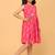 Pink ikkat cotton girls frock