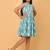 Blue ikkat cotton girls frock