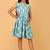 Blue ikkat cotton girls frock
