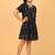 Black ikkat cotton girls frock