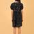 Black ikkat cotton girls frock