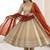 Beige heavy lace work cosmos gold anarkali suit set