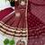Wine heavy lace work cosmos gold anarkali suit set