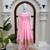 Pink crepe anarkali suit set with mirror work dupatta