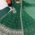 Green embroidered crunchy silk blend anarkali suit set