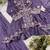 Lavender embroidered rangoli silk blend kurta pant set with dupatta