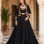 Black Navratri Rayon Lehenga Choli with Jacket Set
