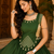Green Navratri Rayon Lehenga Choli Set with Designer Panel Work