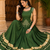 Green Navratri Rayon Lehenga Choli Set with Designer Panel Work