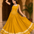 Yellow Navratri Rayon Lehenga Choli Set with Designer Panel Work