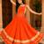 Orange Navratri Rayon Lehenga Choli Set with Designer Panel Work