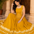 Yellow Navratri Rayon Lehenga Choli Set with Designer Panel Work