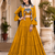 Mustard Navratri Rayon Lehenga Choli with Jacket Set