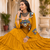 Mustard Navratri Rayon Lehenga Choli with Jacket Set