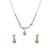 Designer American Diamond Necklace set with Multicolour stones