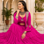 Rani Pink Navratri Rayon Lehenga Choli with Jacket Set