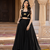 Black Navratri Lehenga Choli with Long Jacket