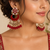 Traditional meenakari chandbali earrings