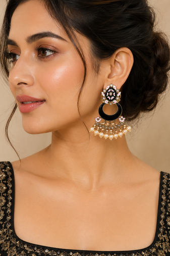Regal artisan chandbali earrings