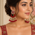 Traditional meenakari chandbali earrings