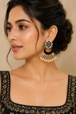 Regal artisan chandbali earrings 3