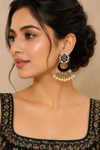 Regal artisan chandbali earrings
