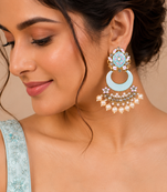 Exquisite meenakari drop earrings