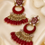 Traditional meenakari chandbali earrings