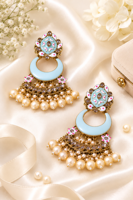 Exquisite meenakari drop earrings 2