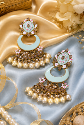 Exquisite meenakari drop earrings 4