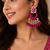 Designer meenakari chandbali earrings