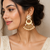 Meenakari pearl fringe chandbalis