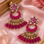 Designer meenakari chandbali earrings
