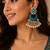 Meenakari pearl cascade earrings