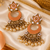 Meenakari pearl chandbali drops