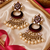 Meenakari pearl drop earrings
