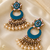 Meenakari pearl cascade earrings