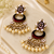 Meenakari pearl drop earrings