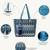  earth edit teal blue ethnic motifs jacquard tote bag