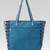  earth edit teal blue ethnic motifs jacquard tote bag